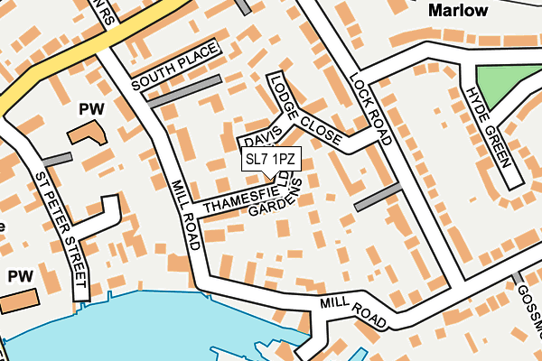 SL7 1PZ map - OS OpenMap – Local (Ordnance Survey)