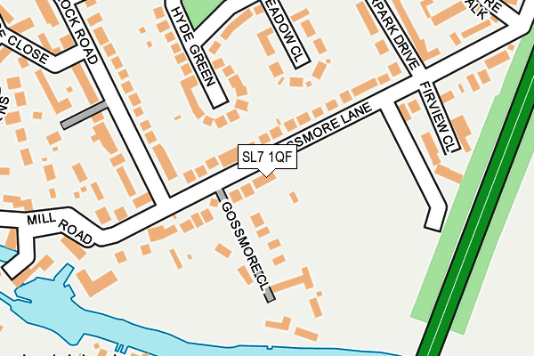 SL7 1QF map - OS OpenMap – Local (Ordnance Survey)