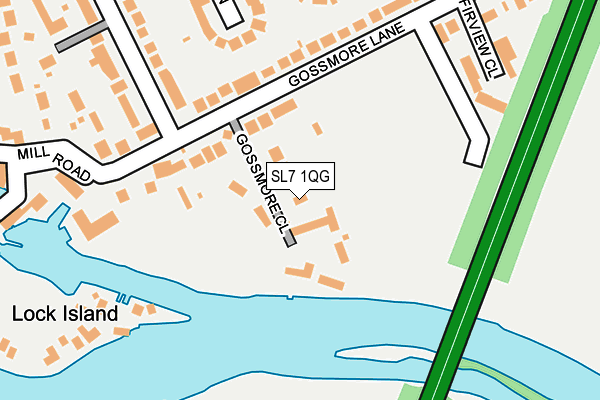 SL7 1QG map - OS OpenMap – Local (Ordnance Survey)