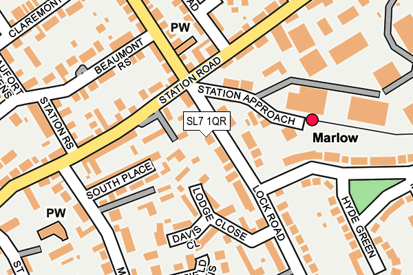SL7 1QR map - OS OpenMap – Local (Ordnance Survey)