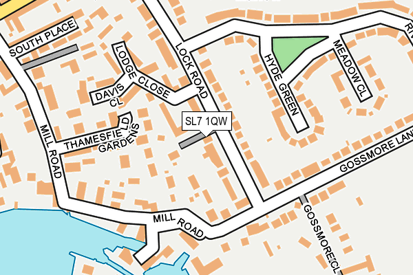 SL7 1QW map - OS OpenMap – Local (Ordnance Survey)