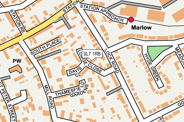 SL7 1RB map - OS OpenMap – Local (Ordnance Survey)