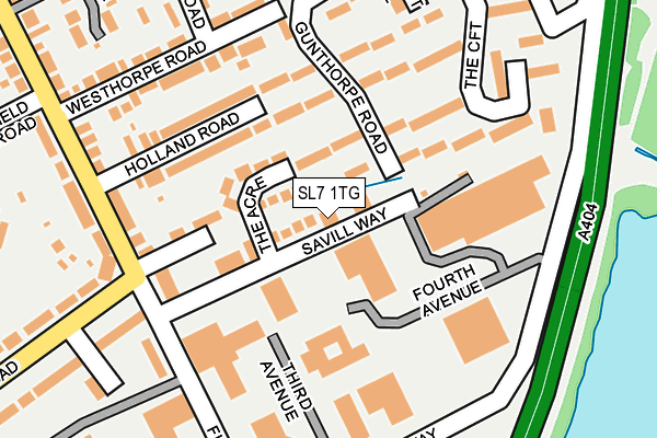 SL7 1TG map - OS OpenMap – Local (Ordnance Survey)