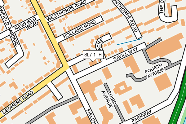 SL7 1TH map - OS OpenMap – Local (Ordnance Survey)