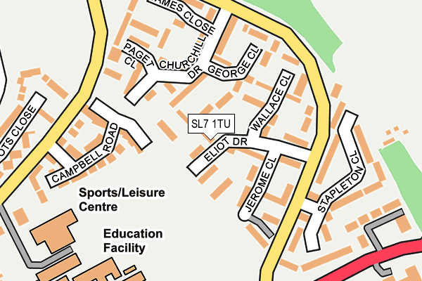 SL7 1TU map - OS OpenMap – Local (Ordnance Survey)