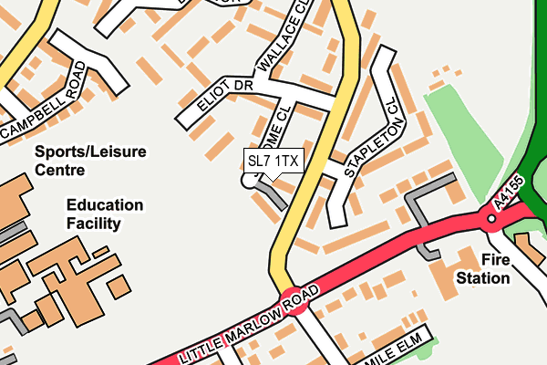 SL7 1TX map - OS OpenMap – Local (Ordnance Survey)