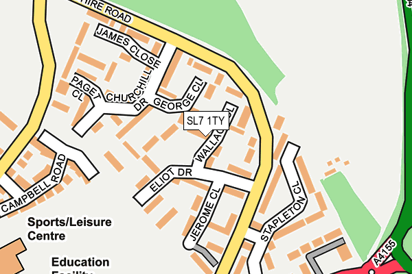 SL7 1TY map - OS OpenMap – Local (Ordnance Survey)
