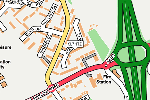 SL7 1TZ map - OS OpenMap – Local (Ordnance Survey)