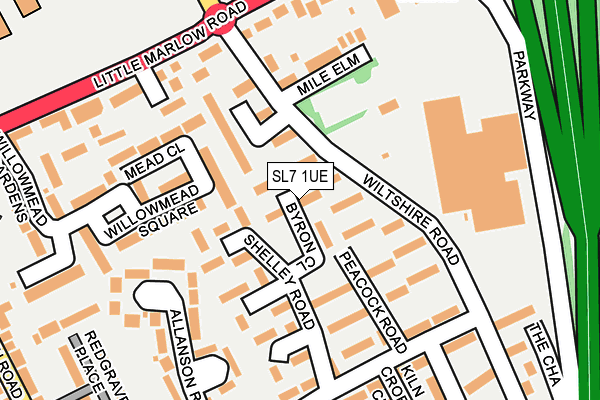 SL7 1UE map - OS OpenMap – Local (Ordnance Survey)