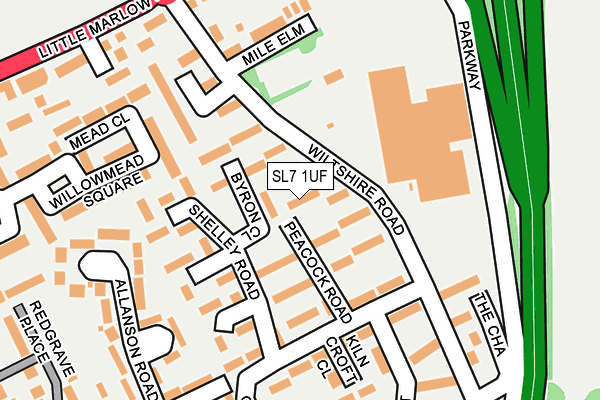 SL7 1UF map - OS OpenMap – Local (Ordnance Survey)