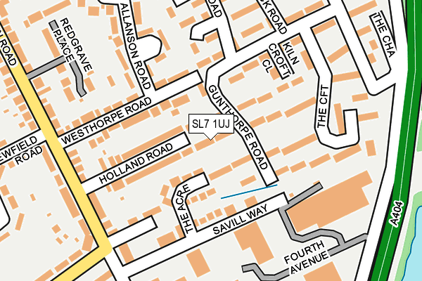 SL7 1UJ map - OS OpenMap – Local (Ordnance Survey)