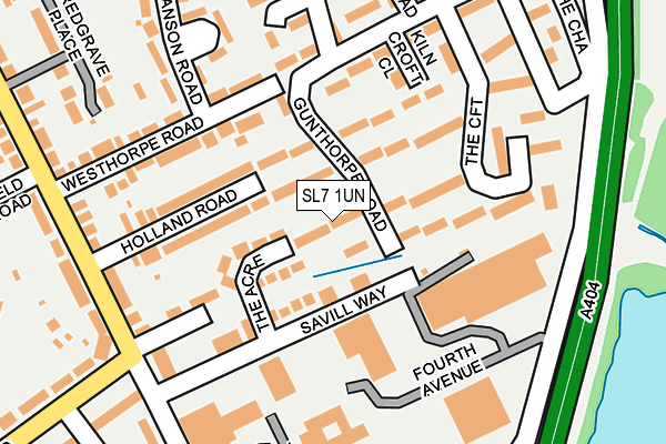 SL7 1UN map - OS OpenMap – Local (Ordnance Survey)