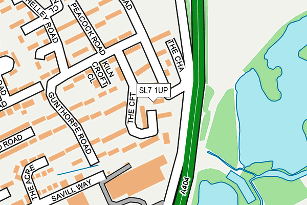 SL7 1UP map - OS OpenMap – Local (Ordnance Survey)