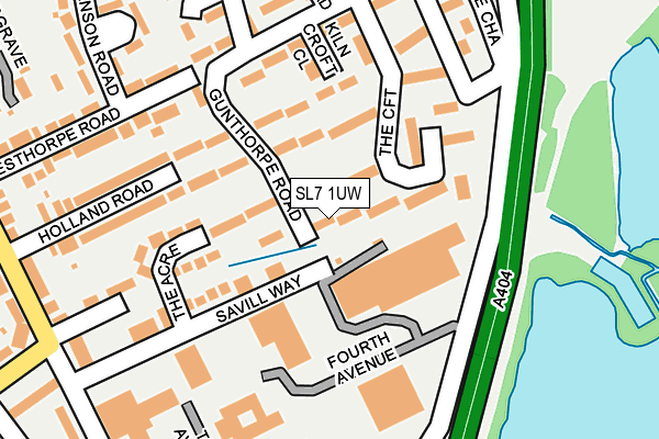 SL7 1UW map - OS OpenMap – Local (Ordnance Survey)