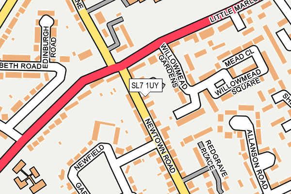 SL7 1UY map - OS OpenMap – Local (Ordnance Survey)