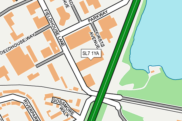 SL7 1YA map - OS OpenMap – Local (Ordnance Survey)