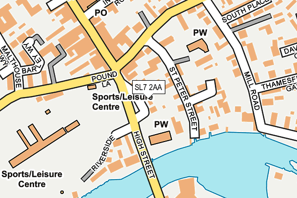 SL7 2AA map - OS OpenMap – Local (Ordnance Survey)