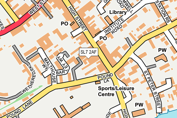 SL7 2AF map - OS OpenMap – Local (Ordnance Survey)