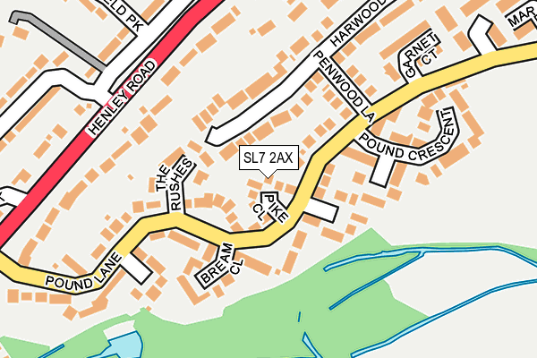 SL7 2AX map - OS OpenMap – Local (Ordnance Survey)
