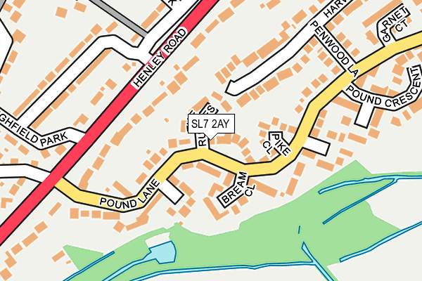 SL7 2AY map - OS OpenMap – Local (Ordnance Survey)