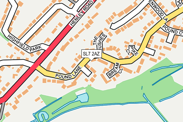 SL7 2AZ map - OS OpenMap – Local (Ordnance Survey)