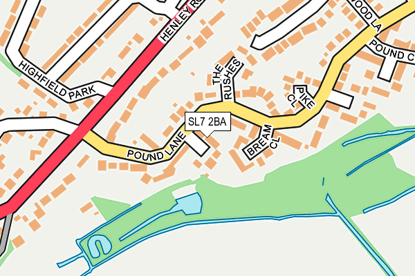 SL7 2BA map - OS OpenMap – Local (Ordnance Survey)
