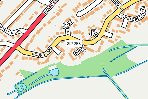 SL7 2BB map - OS OpenMap – Local (Ordnance Survey)