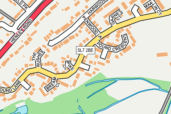 SL7 2BE map - OS OpenMap – Local (Ordnance Survey)