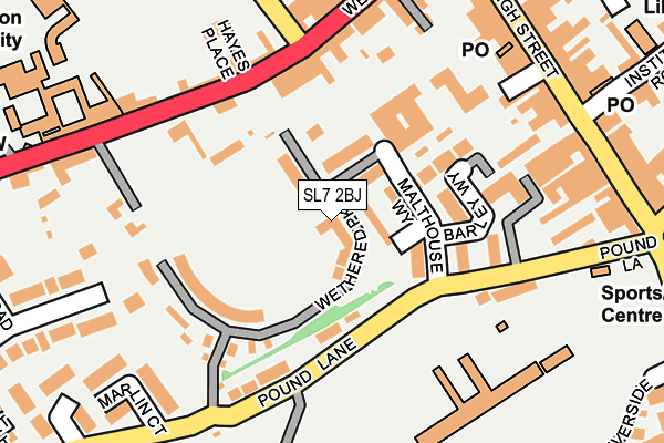 SL7 2BJ map - OS OpenMap – Local (Ordnance Survey)