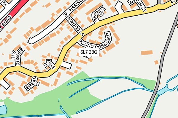 SL7 2BQ map - OS OpenMap – Local (Ordnance Survey)