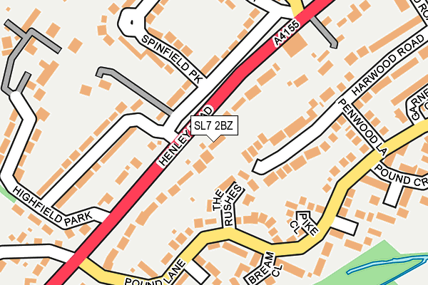 SL7 2BZ map - OS OpenMap – Local (Ordnance Survey)