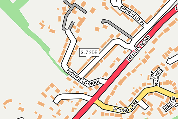 SL7 2DE map - OS OpenMap – Local (Ordnance Survey)