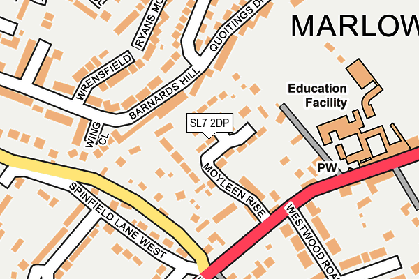 SL7 2DP map - OS OpenMap – Local (Ordnance Survey)