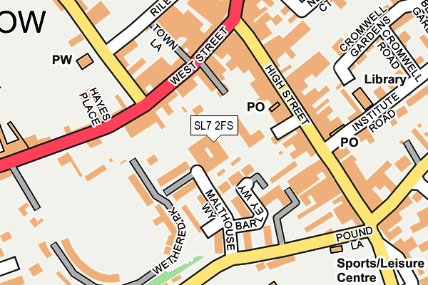 SL7 2FS map - OS OpenMap – Local (Ordnance Survey)