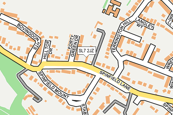 SL7 2JZ map - OS OpenMap – Local (Ordnance Survey)