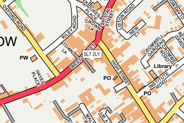 SL7 2LY map - OS OpenMap – Local (Ordnance Survey)