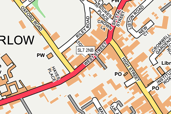 SL7 2NB map - OS OpenMap – Local (Ordnance Survey)