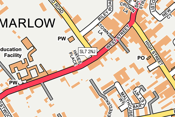 SL7 2NJ map - OS OpenMap – Local (Ordnance Survey)
