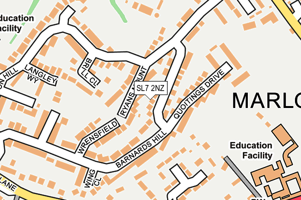 SL7 2NZ map - OS OpenMap – Local (Ordnance Survey)