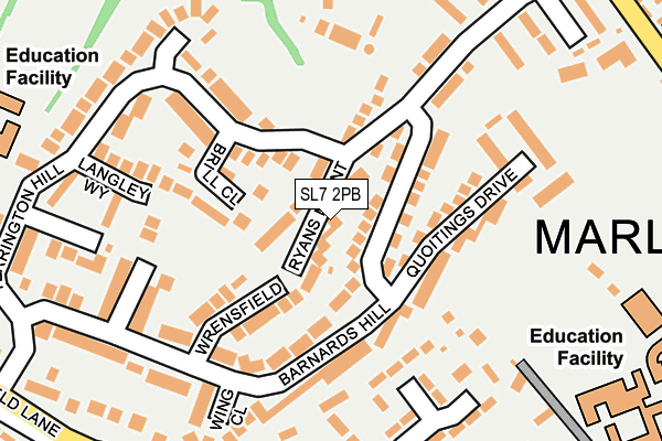 SL7 2PB map - OS OpenMap – Local (Ordnance Survey)