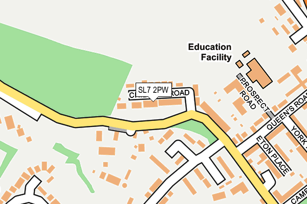 SL7 2PW map - OS OpenMap – Local (Ordnance Survey)