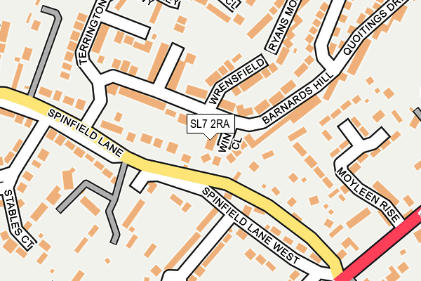 SL7 2RA map - OS OpenMap – Local (Ordnance Survey)