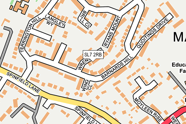 SL7 2RB map - OS OpenMap – Local (Ordnance Survey)