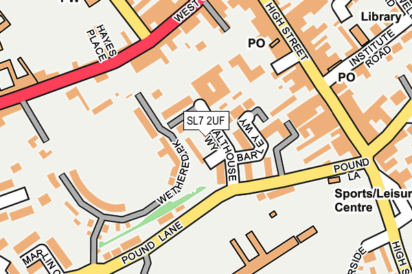 SL7 2UF map - OS OpenMap – Local (Ordnance Survey)