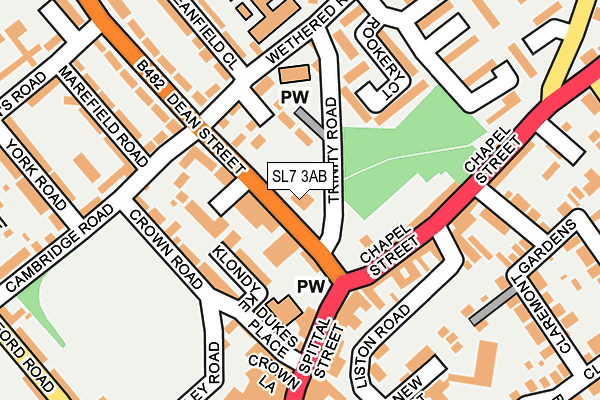 SL7 3AB map - OS OpenMap – Local (Ordnance Survey)