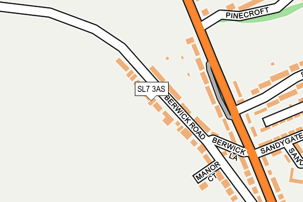 SL7 3AS map - OS OpenMap – Local (Ordnance Survey)