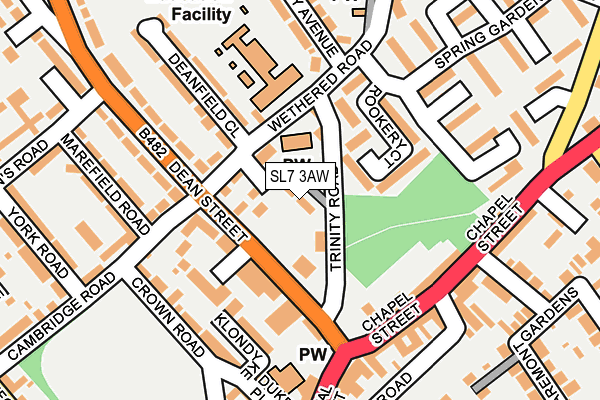 SL7 3AW map - OS OpenMap – Local (Ordnance Survey)