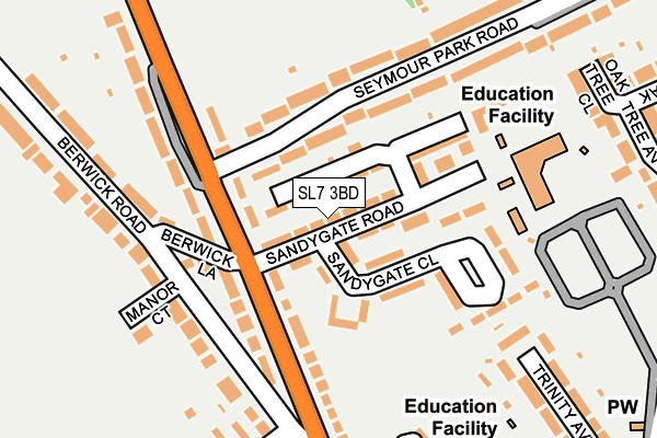 SL7 3BD map - OS OpenMap – Local (Ordnance Survey)