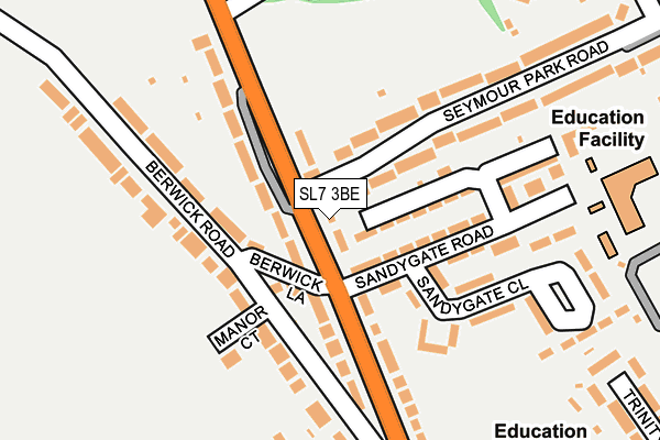 SL7 3BE map - OS OpenMap – Local (Ordnance Survey)