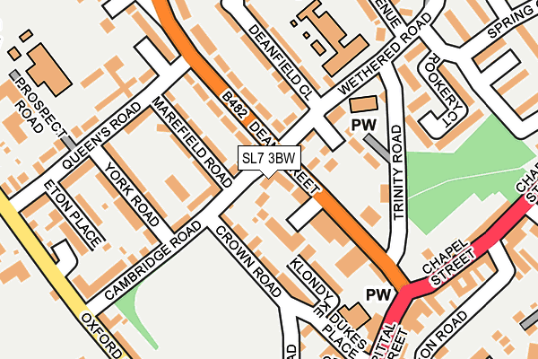 SL7 3BW map - OS OpenMap – Local (Ordnance Survey)